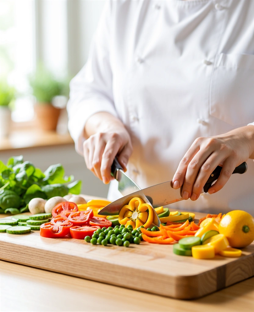 Frische Zubereitung saisonaler Lebensmittel